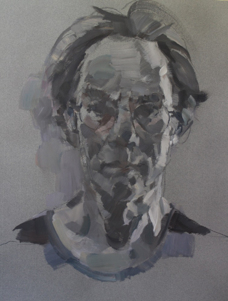 Study for self portrait with open neck