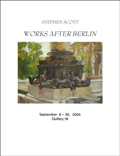 Stephen Scott: Works after Berlin [catalogue cover]